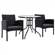 Buy Gardeon Outdoor Bistro Chairs Patio Furniture Dining Chair Wicker Garden Cushion Tea Coffee Cafe Bar