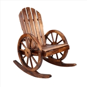 Buy Gardeon Wagon Wheels Rocking Chair - Brown