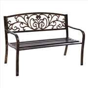 Buy Gardeon Cast Iron Garden Bench - Bronze