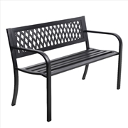 Buy Gardeon Steel Modern Garden Bench - Black