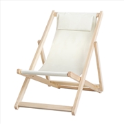 Buy Gardeon Outdoor Chairs Sun Lounge Deck Beach Chair Folding Wooden Patio Furniture Beige