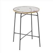 Buy Gardeon Outdoor Bar Table Wicker Dining Bistro Patio Balcony Glass Table Steel