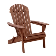 Buy Gardeon Outdoor Furniture Beach Chair Wooden Adirondack Patio Lounge Garden