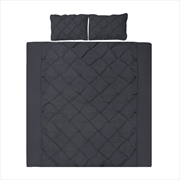 Buy Giselle Quilt Cover Set Diamond Pinch Black - Queen
