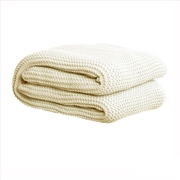 Buy IDC Homewares Chunky Knit Throw 125 x 150 cm Ivory