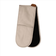 Buy J Elliot Home Selby Cotton Double Oven Mitt Glove 17 x 82 cm Sandstone & Black