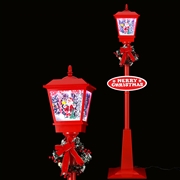 Buy Jingle Jollys 1.8M Christmas Lamp Post Lights with Falling Snow Street Red Decor