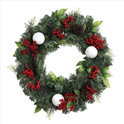 Buy Jingle Jollys 2FT 60CM Christmas Wreath with Decor Xmas Tree Decoration