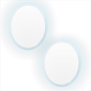 Buy 2 Set La Bella LED Wall Mirror Round Touch Anti-Fog Makeup Decor Bathroom Vanity 70cm