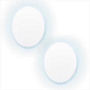 Buy 2 Set La Bella LED Wall Mirror Round Touch Anti-Fog Makeup Decor Bathroom Vanity 60cm