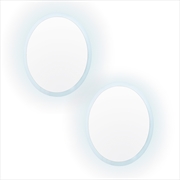 Buy 2 Set La Bella LED Wall Mirror Round Touch Anti-Fog Makeup Decor Bathroom Vanity 50cm