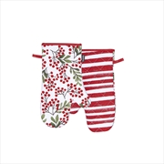 Buy Ladelle Berry Berry Christmas Set of 2 Oven Mitts 18 x 33 cm