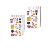 Buy Ladelle Sunday Market Set of 4 Cotton Kitchen Towels Yellow Multi