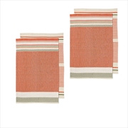 Buy Ladelle Intrinsic Set of 4 Cotton Kitchen Towels Bold Rust