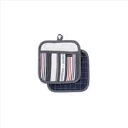 Buy Ladelle Entertainer Charcoal Set of 2 Pot Holders 21 x 21 cm