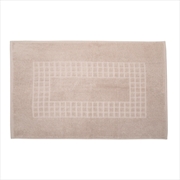 Buy Microfiber Soft Non Slip Bath Mat Check Design (Taupe)