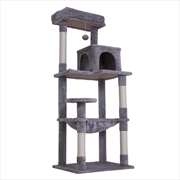 Buy Paw Mate 143cm Grey Cat Tree CATOPIA Sisal Scratching Post Scratcher Pole Condo House Tower
