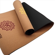 Buy Powertrain Cork Yoga Mat with Carry Straps Home Gym Pilates - Chakras