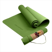 Buy Powertrain Eco-friendly Dual Layer 6mm Yoga Mat | Olive | Non-slip Surface And Carry Strap For Ultim