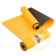 Buy Powertrain Eco-friendly Dual Layer 8mm Yoga Mat | Orange | Non-slip Surface And Carry Strap For Ulti