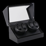 Buy Automatic Quad Watch Winder Wood Display Box Case Motor Rotation Storage
