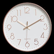 Buy Modern Wall Clock Silent Non-Ticking Quartz Battery Operated Rose Gold