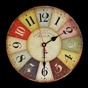 Buy Large Colourful Wall Clock Kitchen Office Retro Timepiece