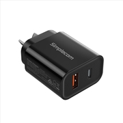Buy Simplecom CU220 Dual Port PD 20W Fast Wall Charger USB-C + USB-A for Phone Tablet