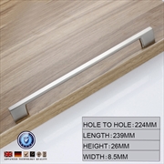 Buy Brushed Nickel Kitchen Door Cabinet Drawer Handle Pulls 224MM