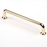 Buy 128mm Polished gold Furniture Kitchen Bathroom Cabinet Handles Drawer Bar Handle Pull Knob
