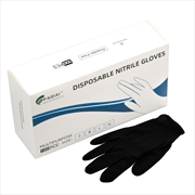 Buy 100x Nitrile Black Industrial Mechanic Tattoo Food Disposable Gloves Medium
