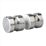 Buy Shower Glass Door Knob Bathroom Round Back-to-Back Handle SUS304 Brushed Nickel
