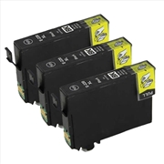 Buy Compatible Premium 3 x 220XLBK  High Yield Black Ink Cartridge - for use in Epson Printers