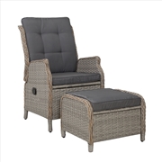 Buy Gardeon Recliner Chair Sun lounge Outdoor Setting Patio Furniture Wicker Sofa