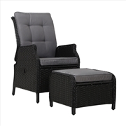 Buy Gardeon Recliner Chair Sun lounge Setting Outdoor Furniture Patio Wicker Sofa