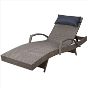 Buy Gardeon Outdoor Sun Lounge Furniture Day Bed Wicker Pillow Sofa Set