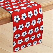 Buy IDC Homewares 100% Cotton Printed Table Runner Cotton Bud Red
