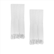 Buy J Elliot Home 400GSM Camila Set of 2 Cotton Waffle Hand Towels 45 x 65 cm Cloud