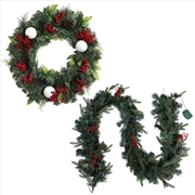 Buy Jingle Jollys Christmas Garland with Wreath Set