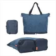 Buy KOELE Navy Shopper Bag Tote Bag Foldable Travel Laptop Grocery KO-DUAL
