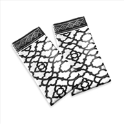 Buy Rans Set of 2 Cotton Vintage Napkins - Black