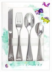 Buy Stainless Steel Children's Cutlery 4 Piece Set Dinosaurs