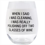 Buy Wine Glass - Polishing Off (White)