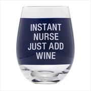 Buy Wine Glass - Instant Nurse (Blue)