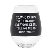 Buy Wine Glass Extra Large - Moderation (Black)