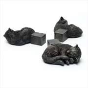 Buy Potty Feet - Antique Bronze Cat Curled Up (Set Of 3)