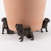 Buy Potty Feet - Antique Bronze Pug (Set Of 3)