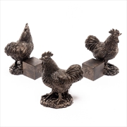 Buy Potty Feet - Antique Bronze Chicken (Set Of 3)
