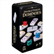 Buy Classic Double 12 Coloured Dominoes with Mexican Train in Tin