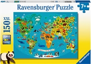 Buy Animal World Map Puzzle 150 Piece